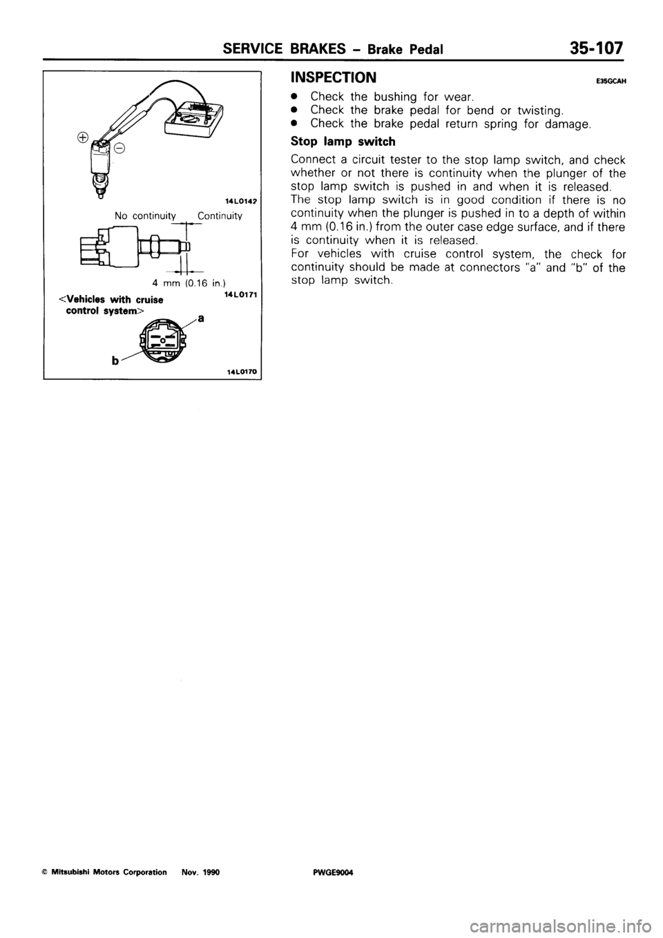 MITSUBISHI SIGMA 1991  Workshop Manual 