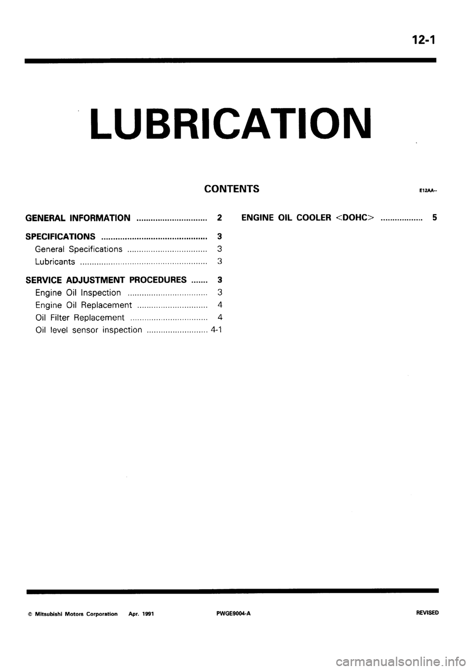 MITSUBISHI SIGMA 1991 Manual Online MITSUBISHI SIGMA 1991 Manual Online