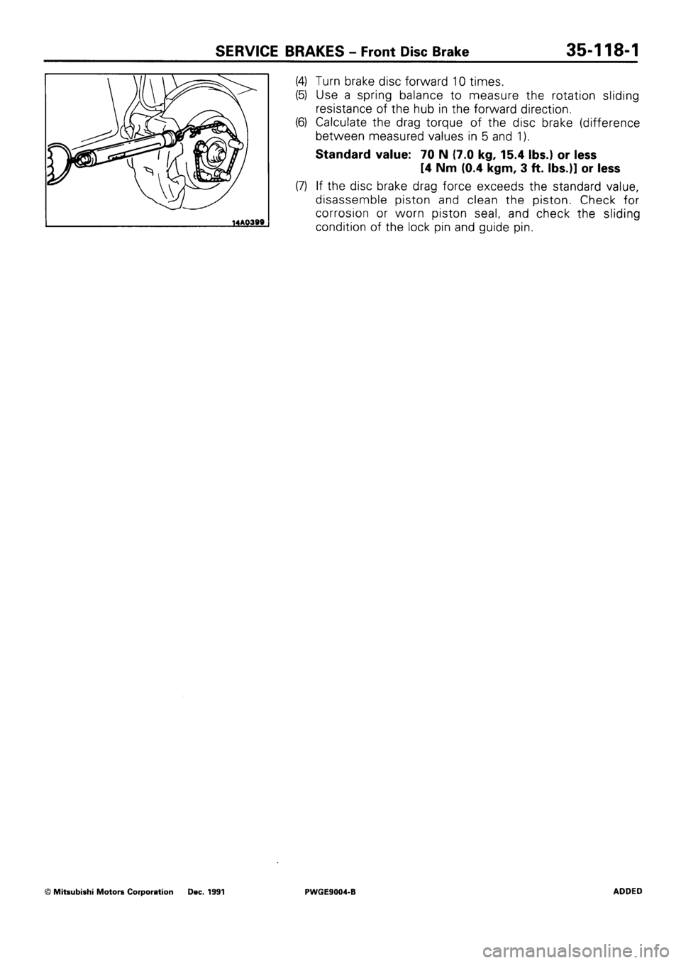 MITSUBISHI SIGMA 1991  Workshop Manual 