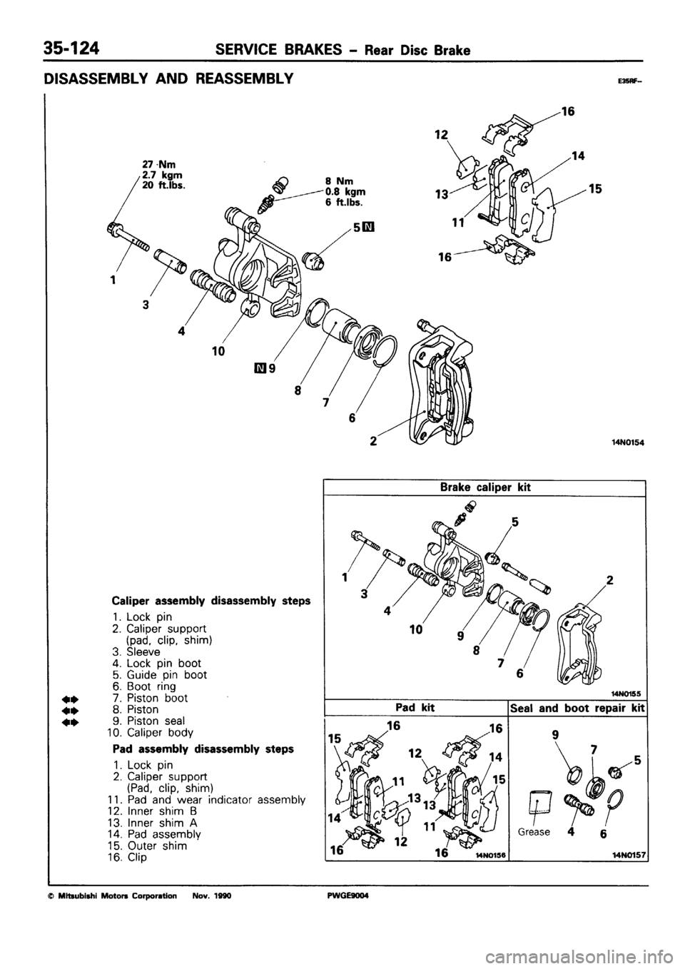 MITSUBISHI SIGMA 1991  Workshop Manual 