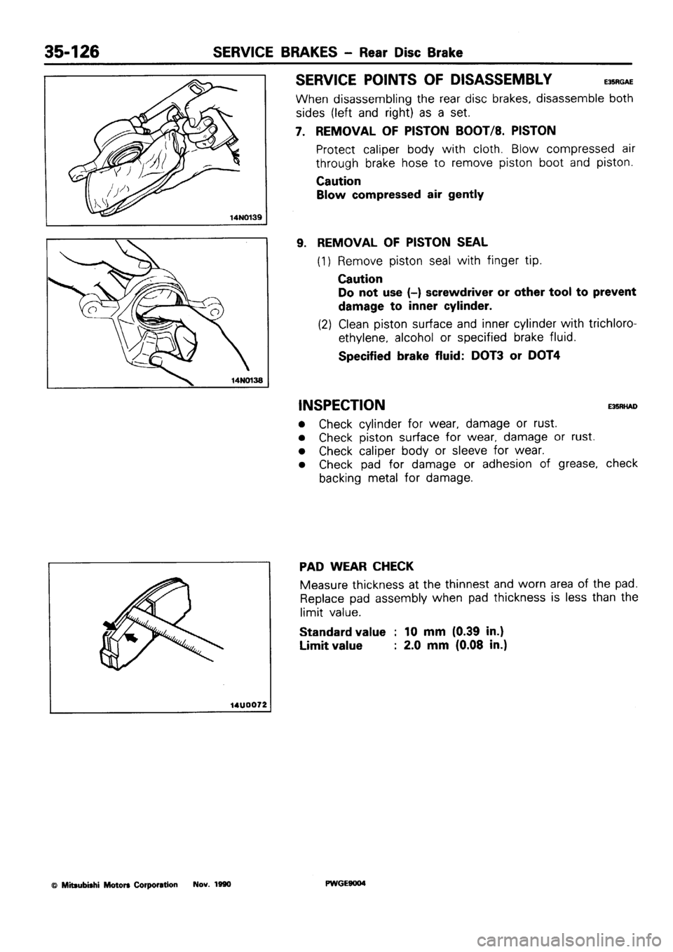 MITSUBISHI SIGMA 1991  Workshop Manual 