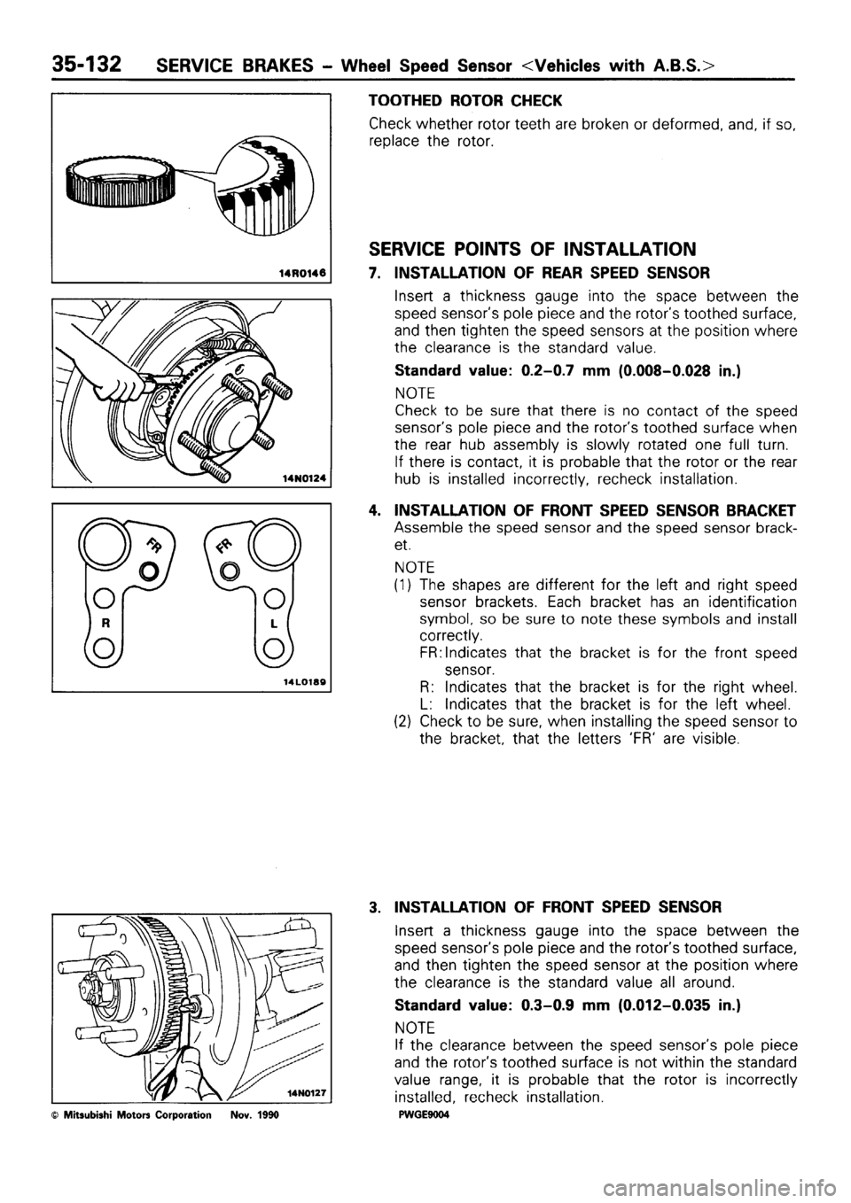 MITSUBISHI SIGMA 1991  Workshop Manual 