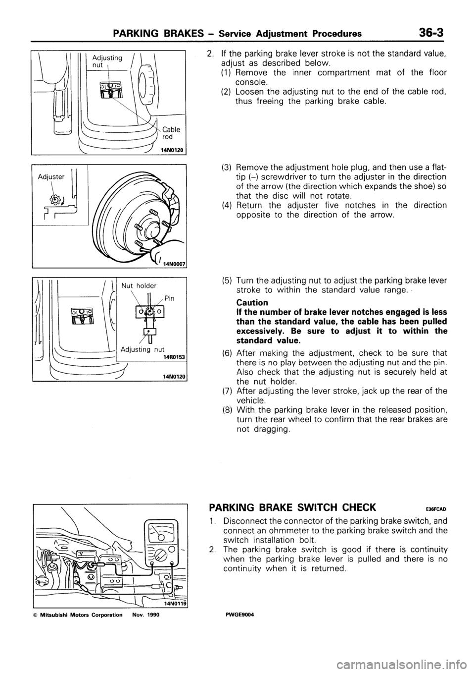 MITSUBISHI SIGMA 1991  Workshop Manual 