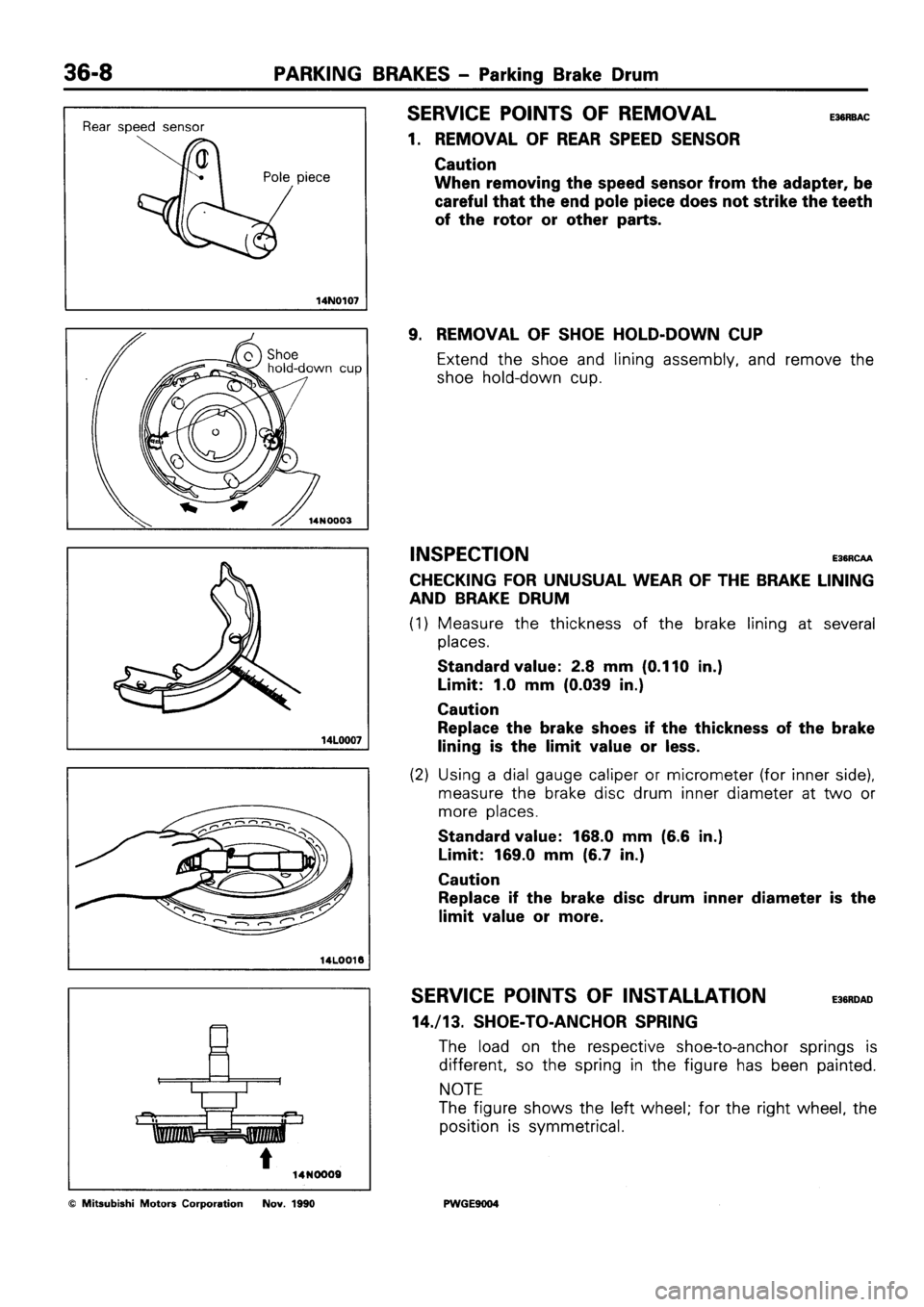 MITSUBISHI SIGMA 1991  Workshop Manual 