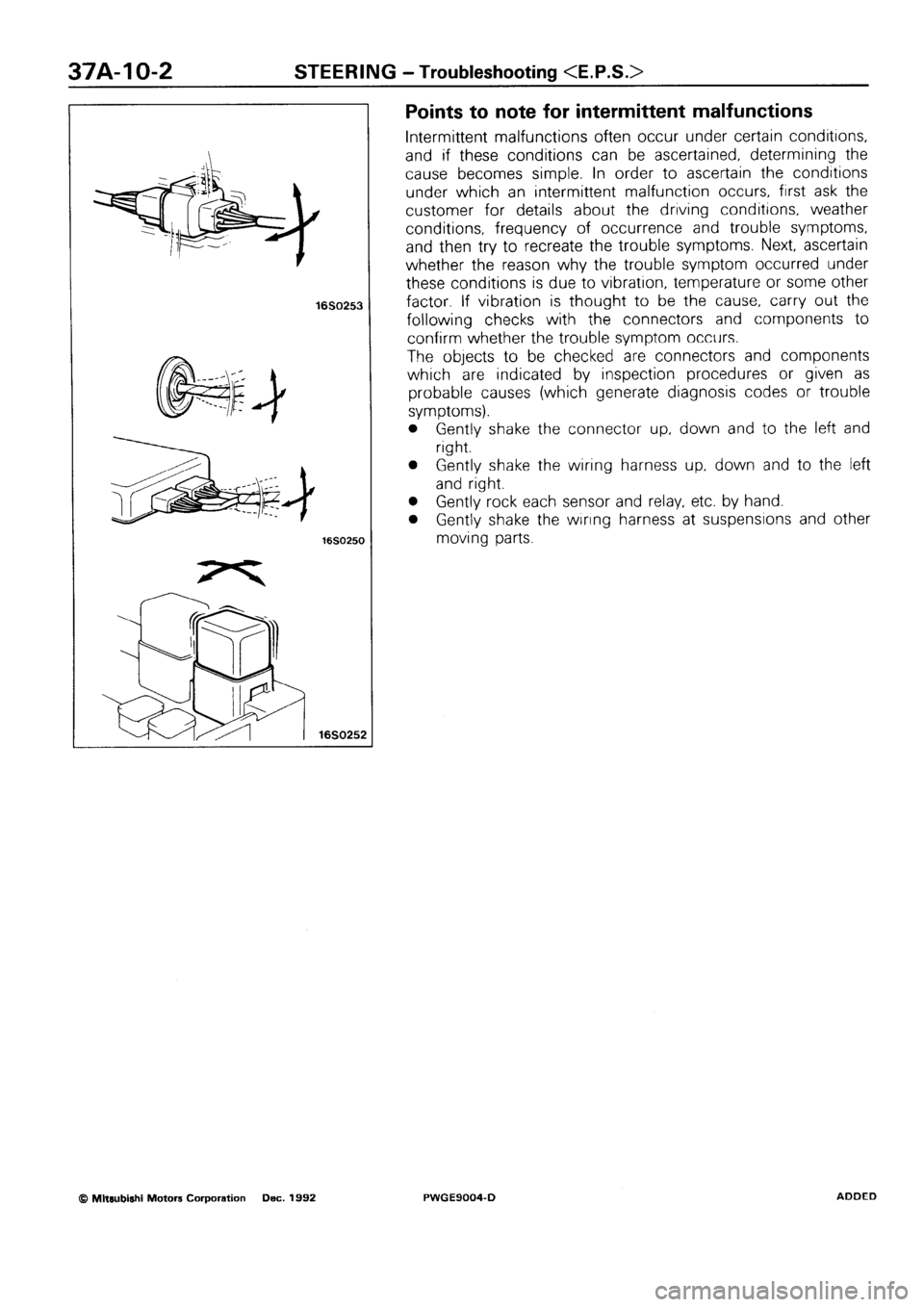 MITSUBISHI SIGMA 1991  Workshop Manual 