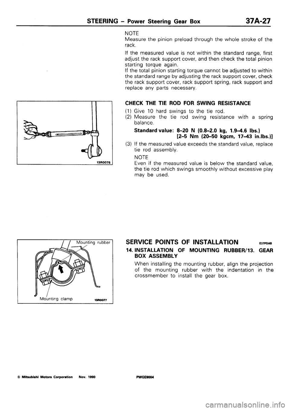 MITSUBISHI SIGMA 1991  Workshop Manual 