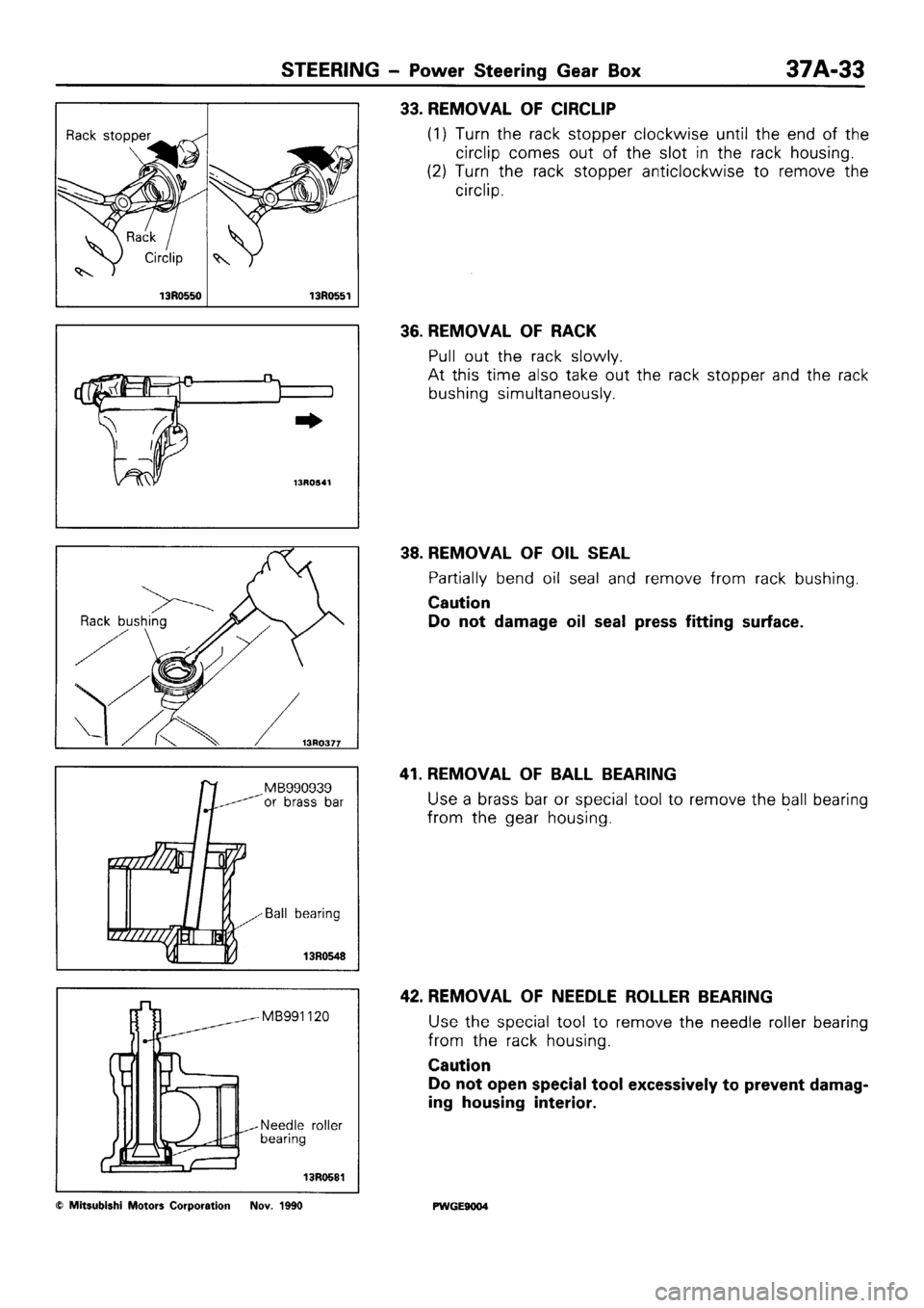 MITSUBISHI SIGMA 1991  Workshop Manual 