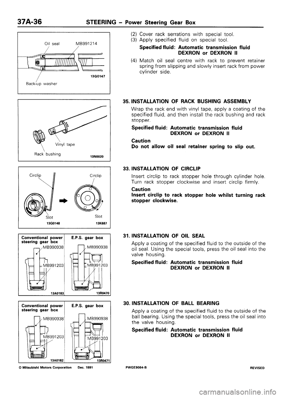 MITSUBISHI SIGMA 1991  Workshop Manual 