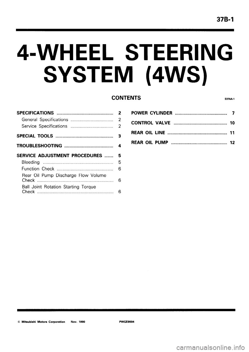 MITSUBISHI SIGMA 1991  Workshop Manual 