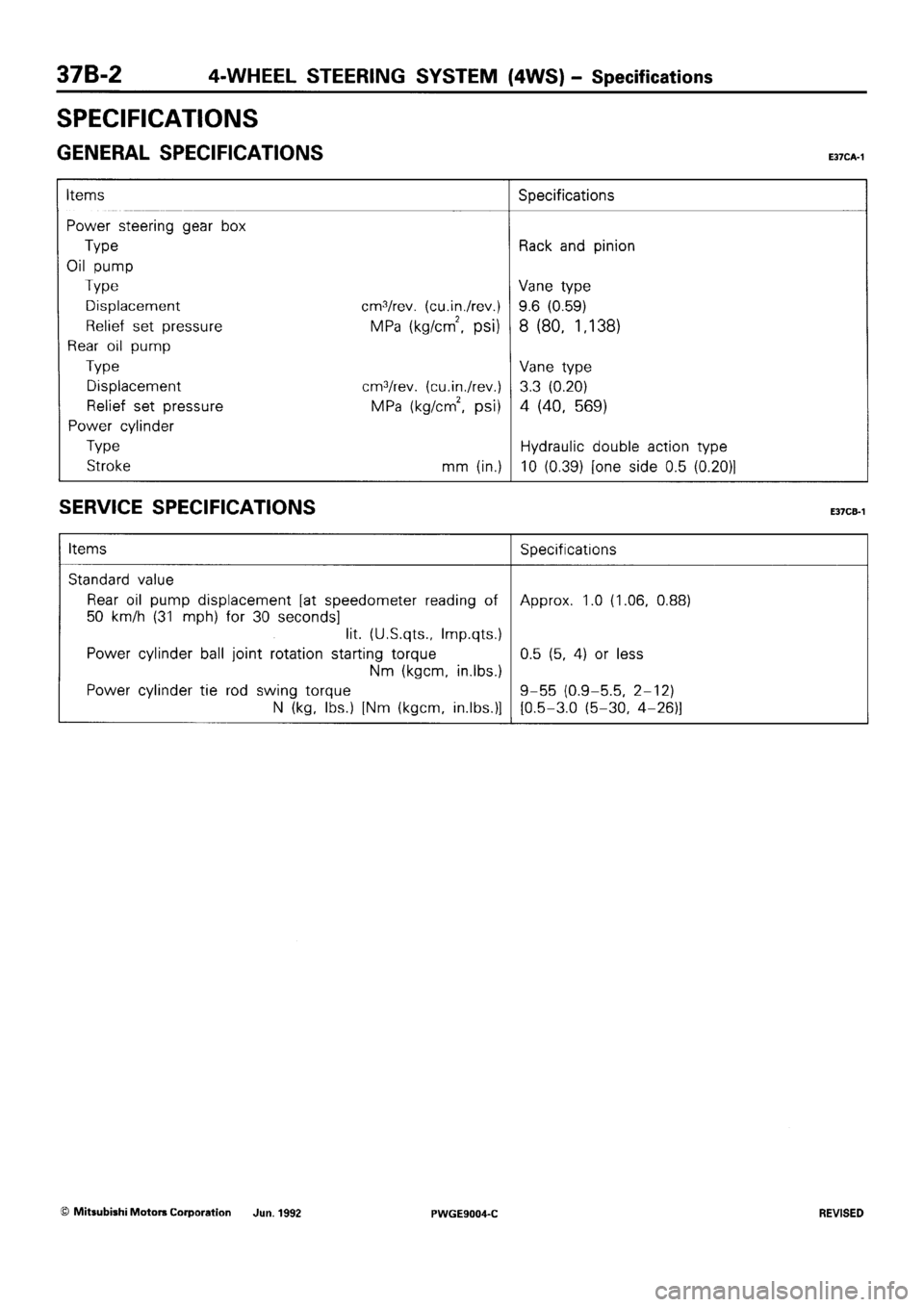 MITSUBISHI SIGMA 1991  Workshop Manual 