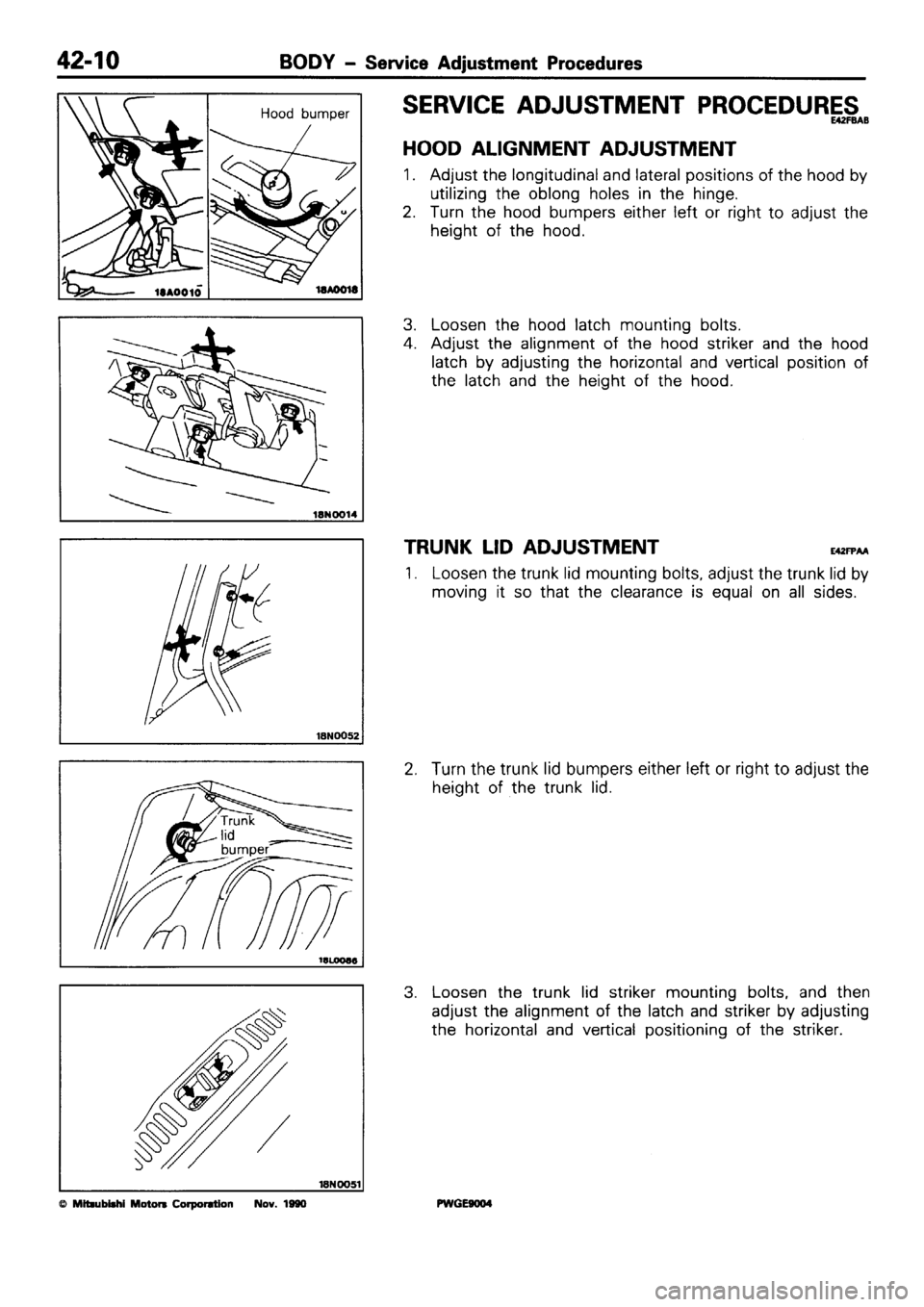MITSUBISHI SIGMA 1991  Workshop Manual 