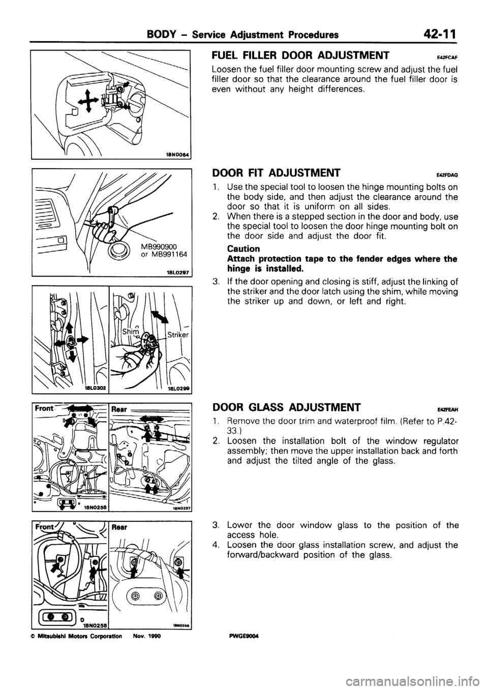 MITSUBISHI SIGMA 1991  Workshop Manual 