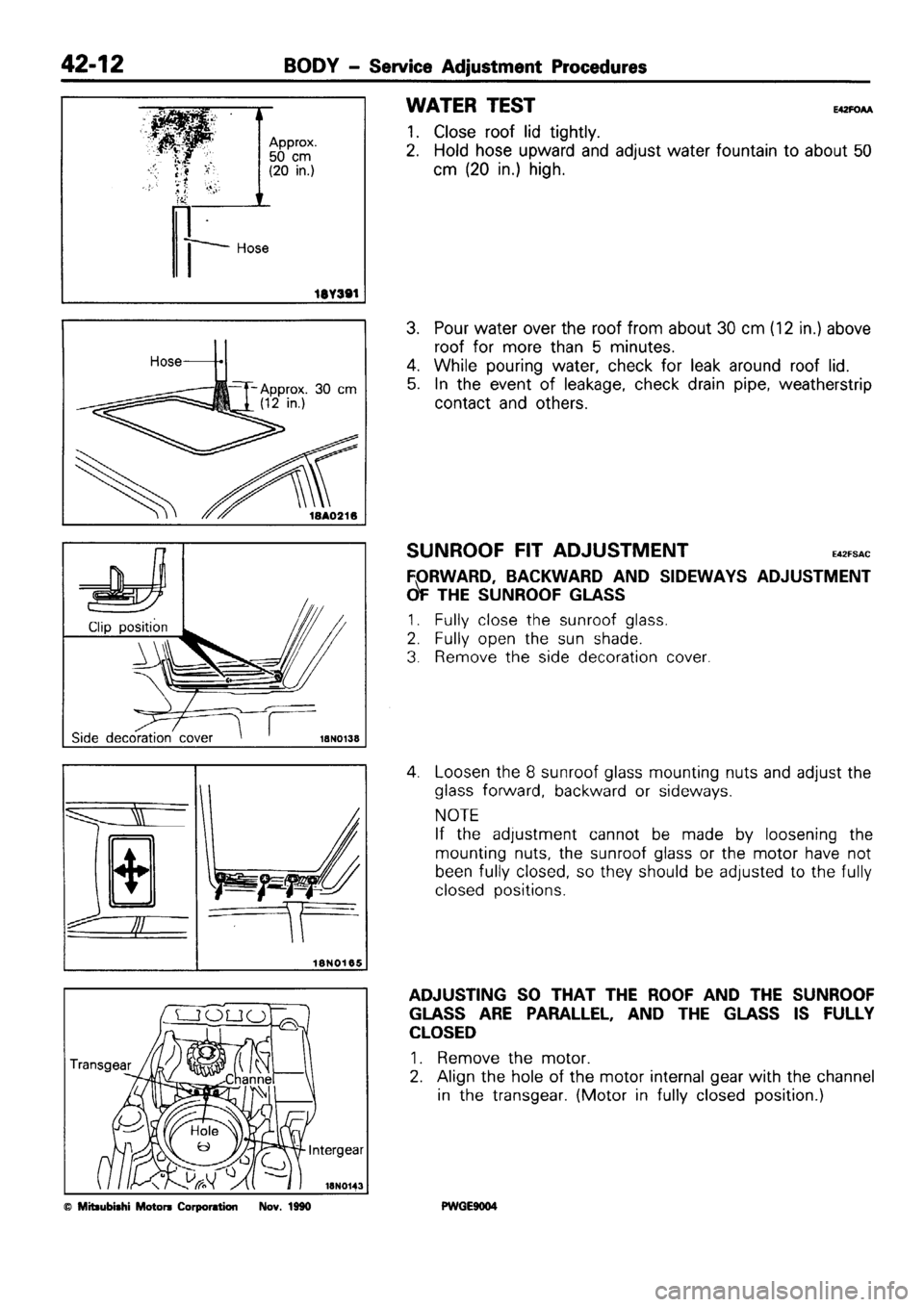 MITSUBISHI SIGMA 1991  Workshop Manual 