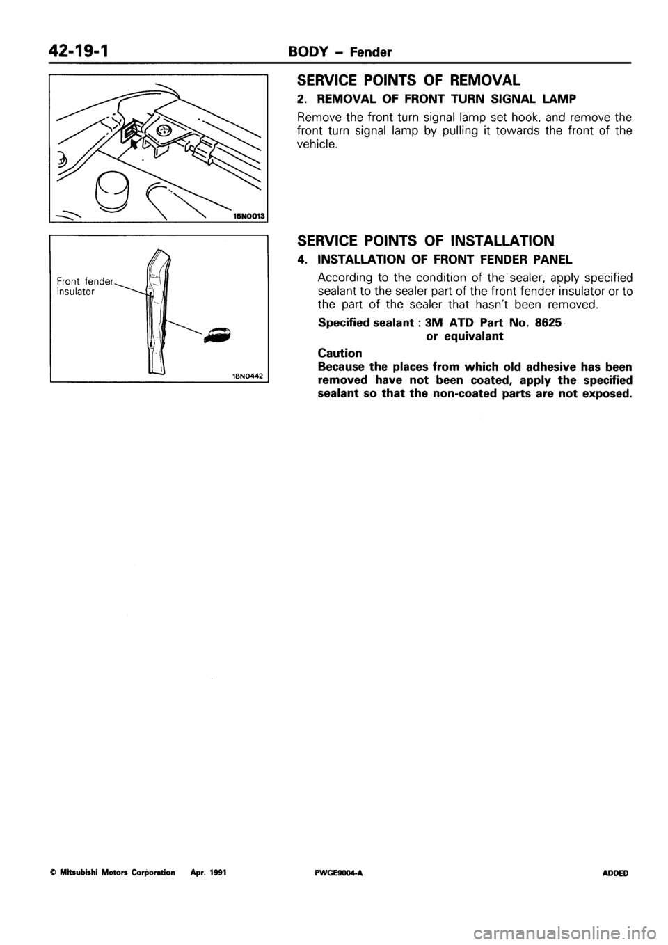 MITSUBISHI SIGMA 1991 Workshop Manual MITSUBISHI SIGMA 1991 Workshop Manual