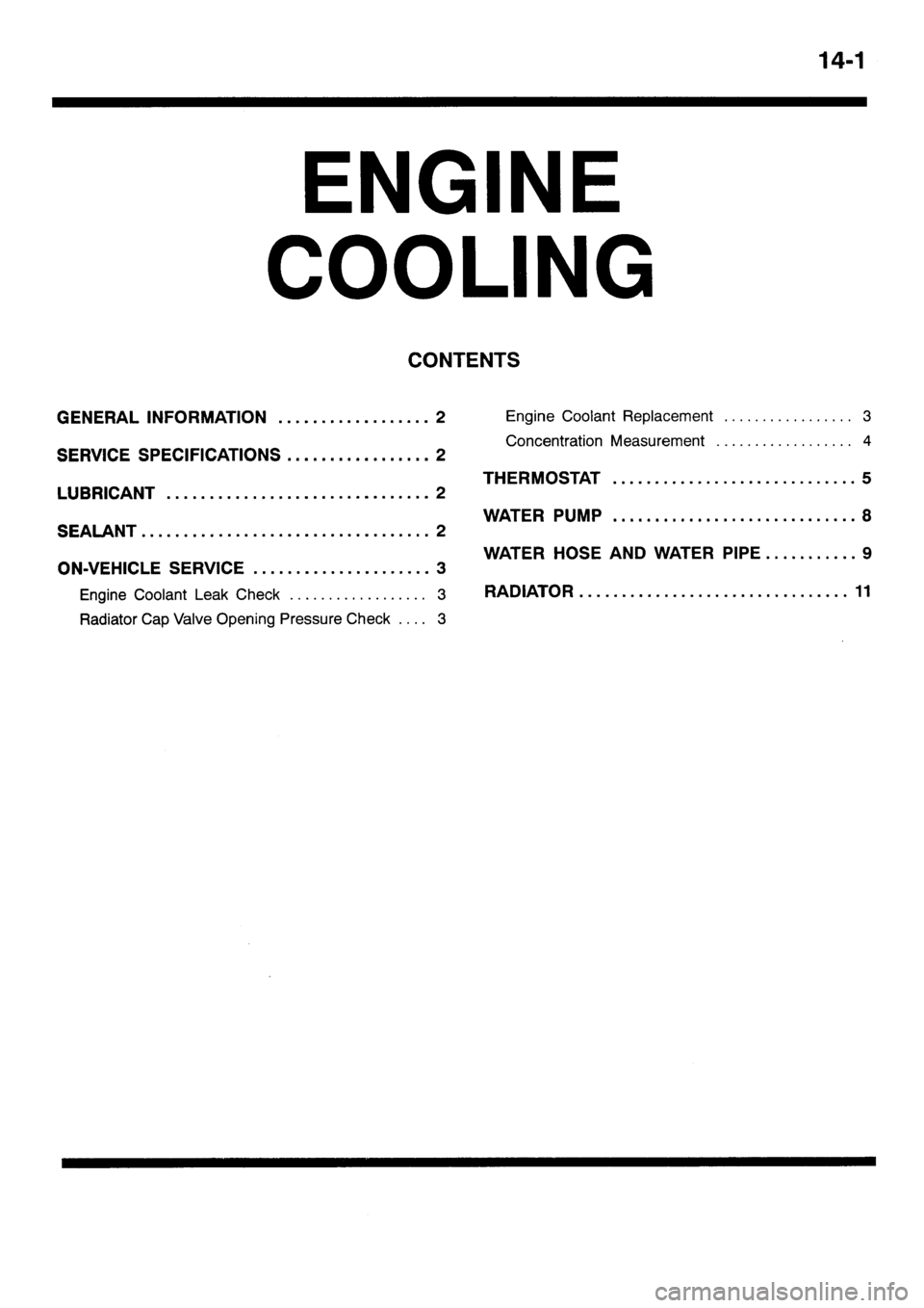 MITSUBISHI SIGMA 1997  Workshop  Service Repair Manual 