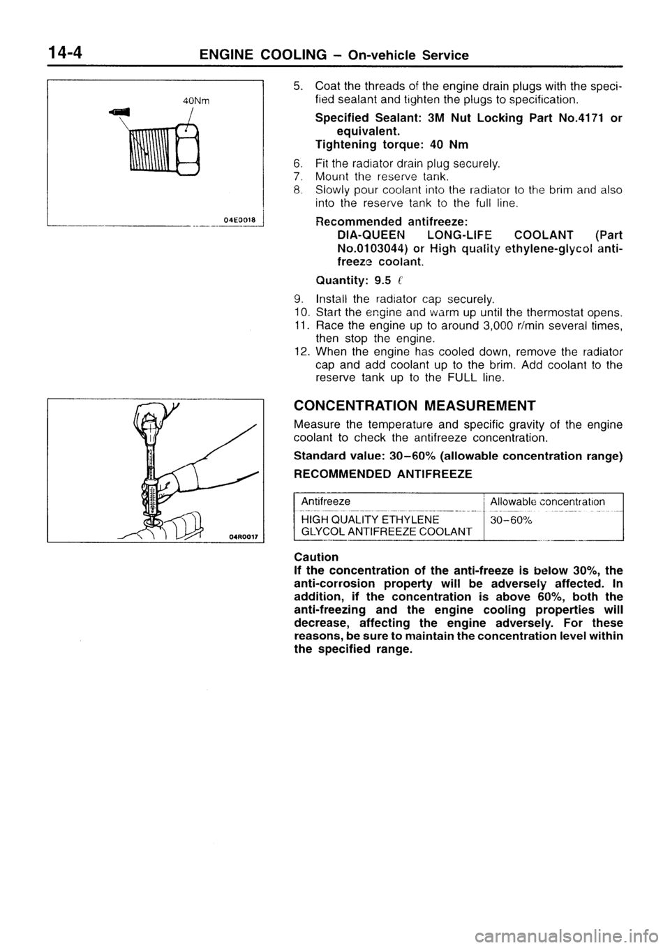 MITSUBISHI SIGMA 1997  Workshop  Service Repair Manual 