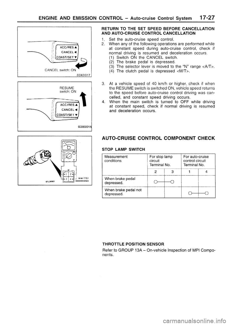 MITSUBISHI SIGMA 1997  Workshop  Service Repair Manual 