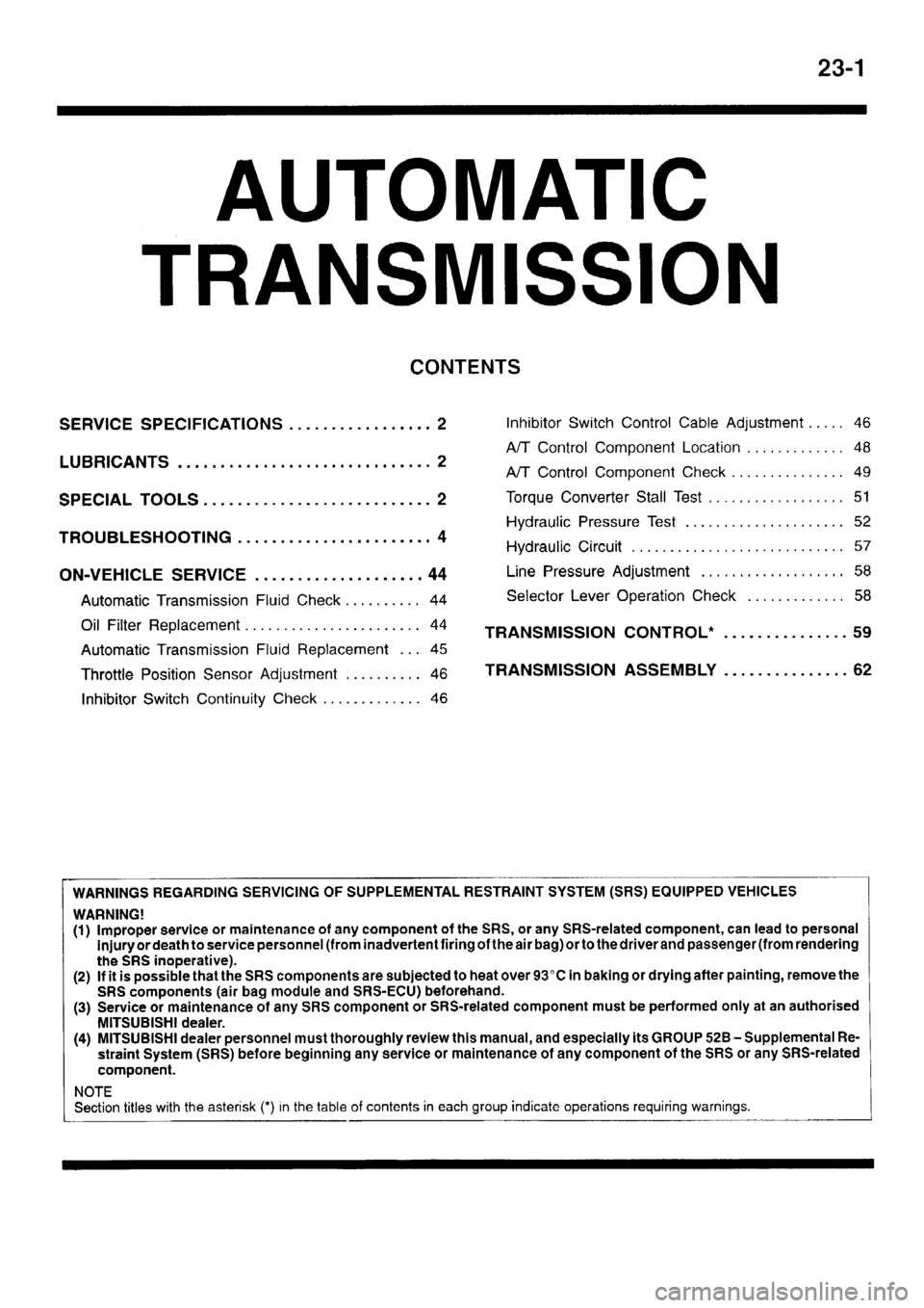 MITSUBISHI SIGMA 1997 Workshop Service Repair Manual MITSUBISHI SIGMA 1997 Workshop Service Repair Manual