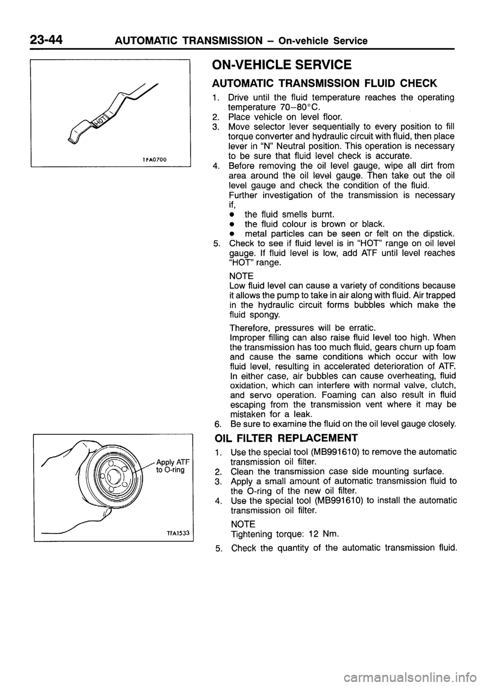 MITSUBISHI SIGMA 1997  Workshop  Service Repair Manual 