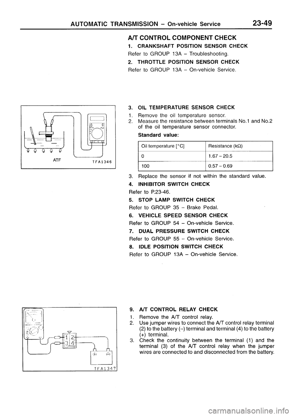 MITSUBISHI SIGMA 1997  Workshop  Service Repair Manual 