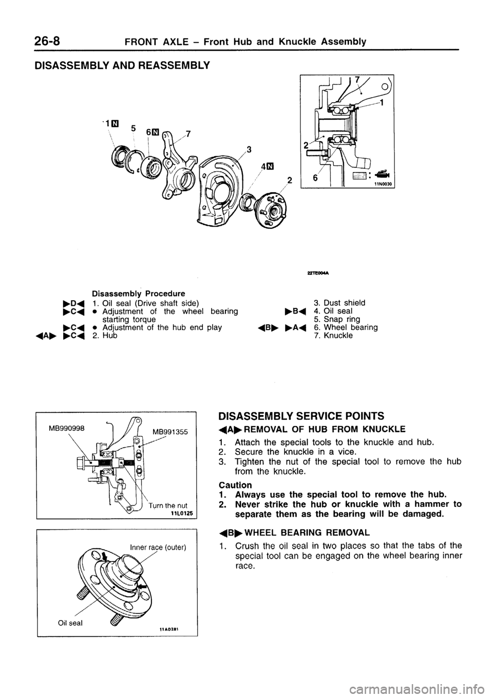 MITSUBISHI SIGMA 1997  Workshop  Service Repair Manual 