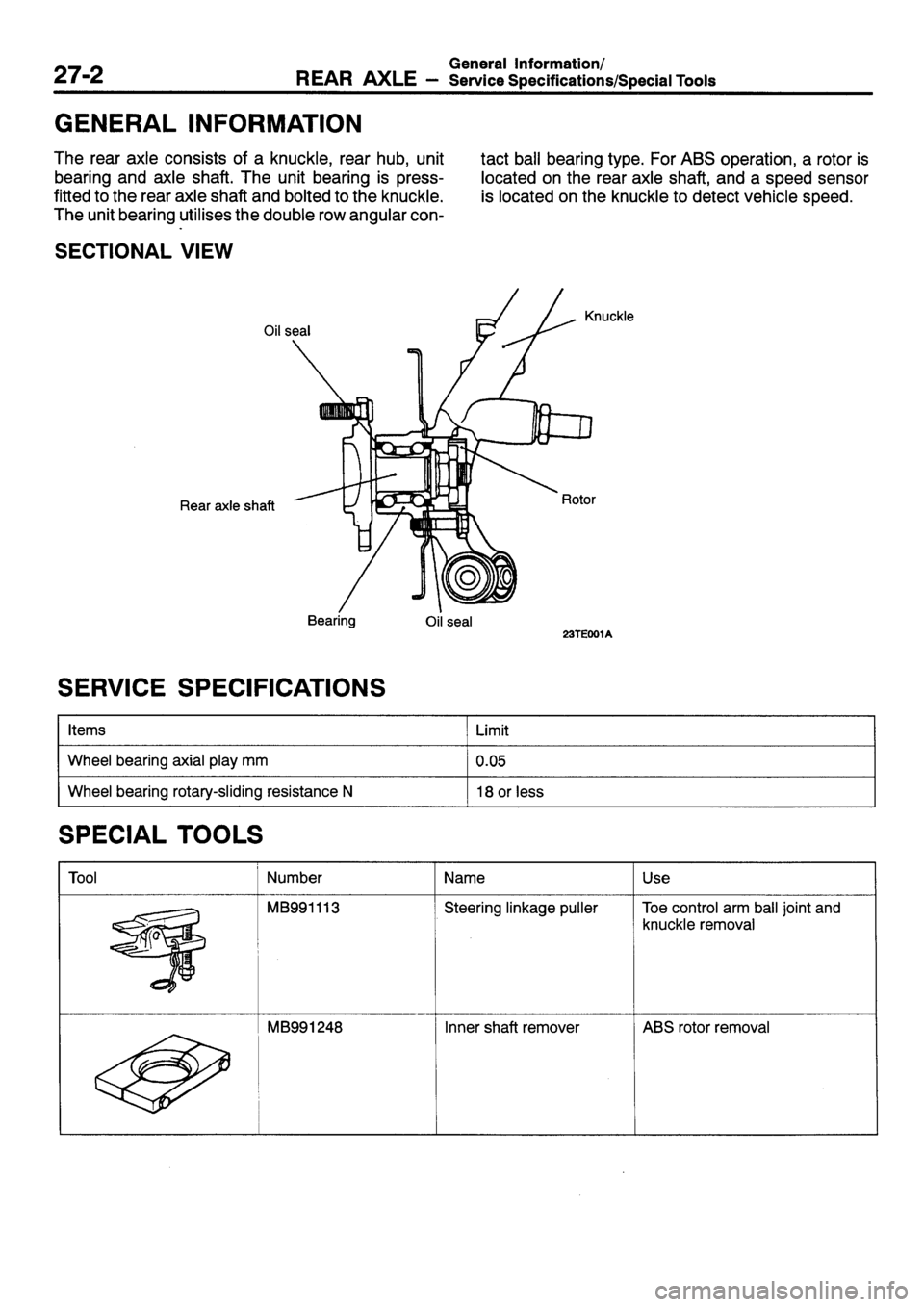 MITSUBISHI SIGMA 1997  Workshop  Service Repair Manual 