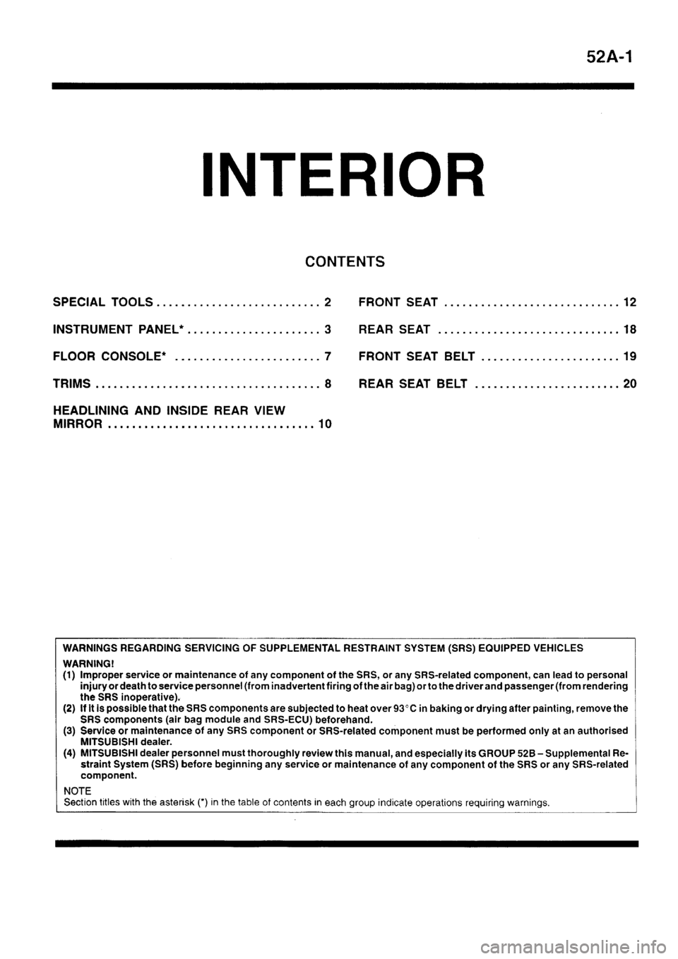MITSUBISHI SIGMA 1997 Workshop Service Repair Manual MITSUBISHI SIGMA 1997 Workshop Service Repair Manual
