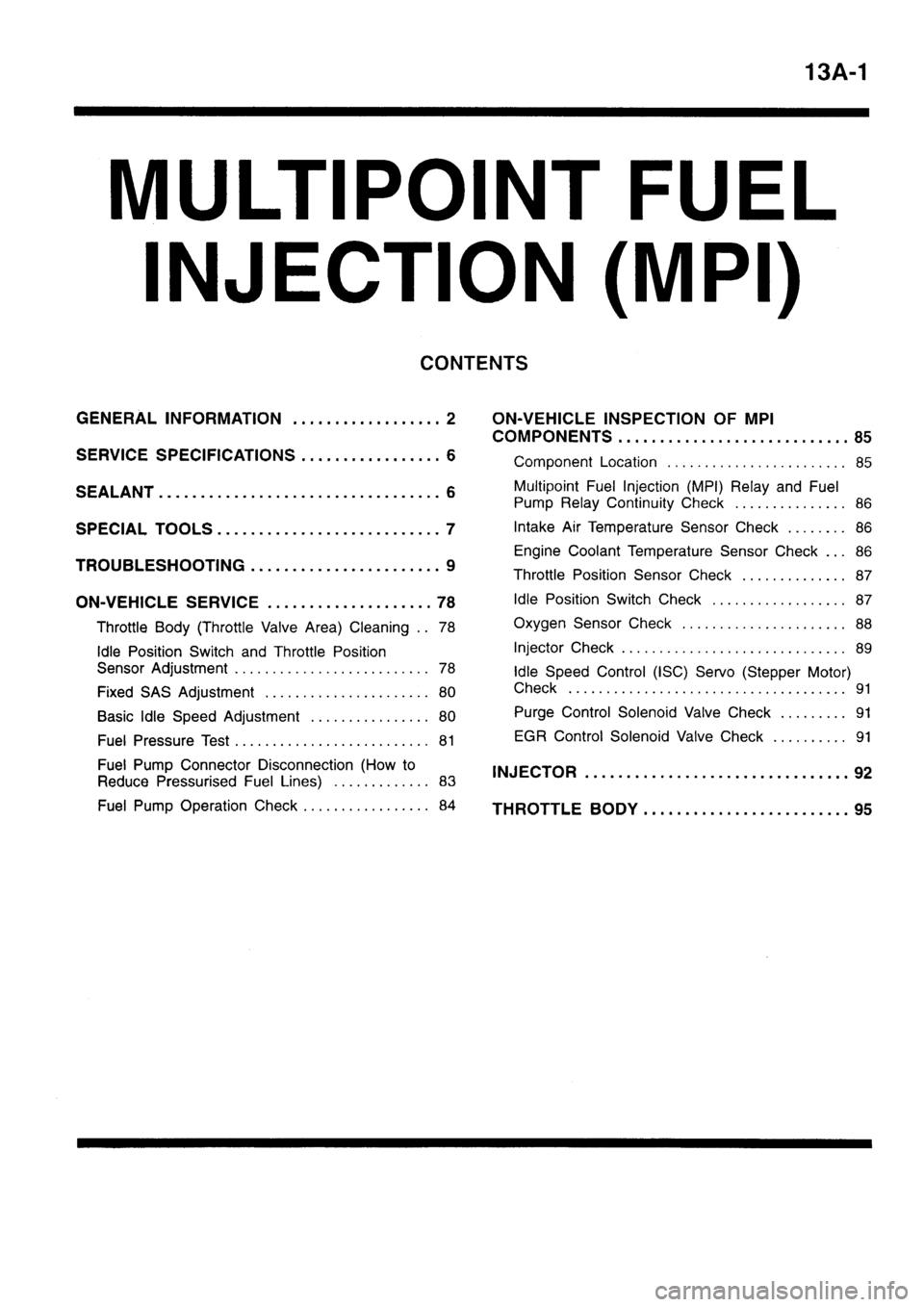 MITSUBISHI SIGMA 1997  Workshop  Service Manual PDF 