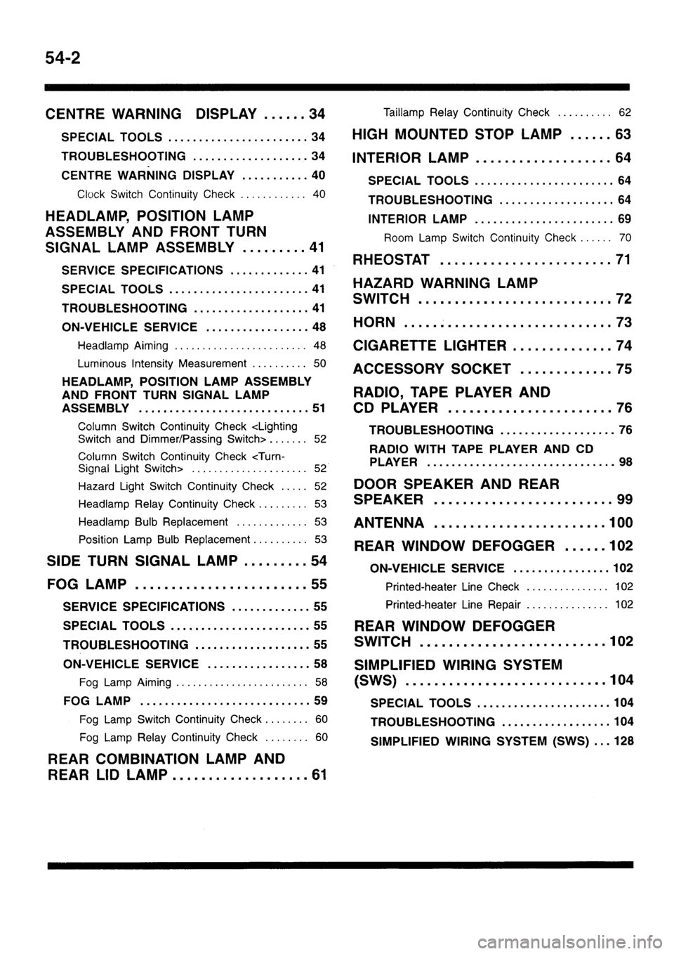 MITSUBISHI SIGMA 1997  Workshop  Service Repair Manual 