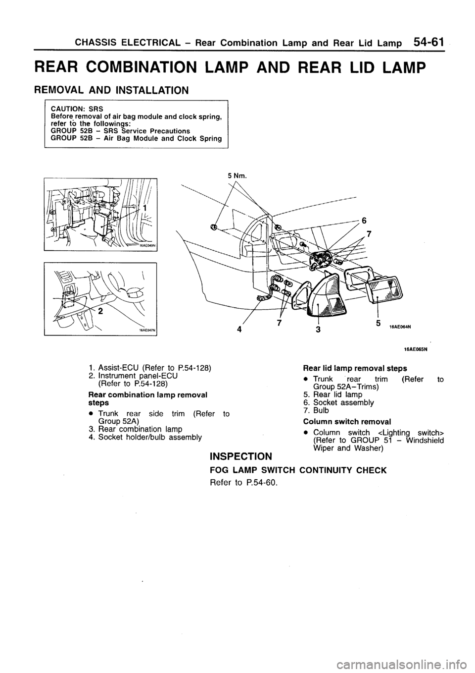 MITSUBISHI SIGMA 1997  Workshop  Service Repair Manual 