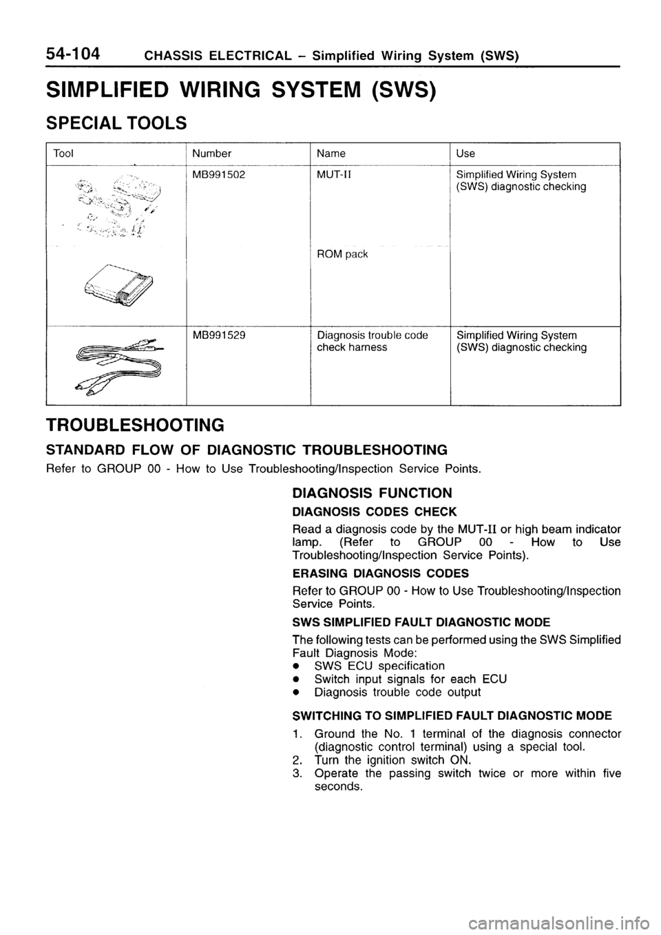 MITSUBISHI SIGMA 1997  Workshop  Service Repair Manual 