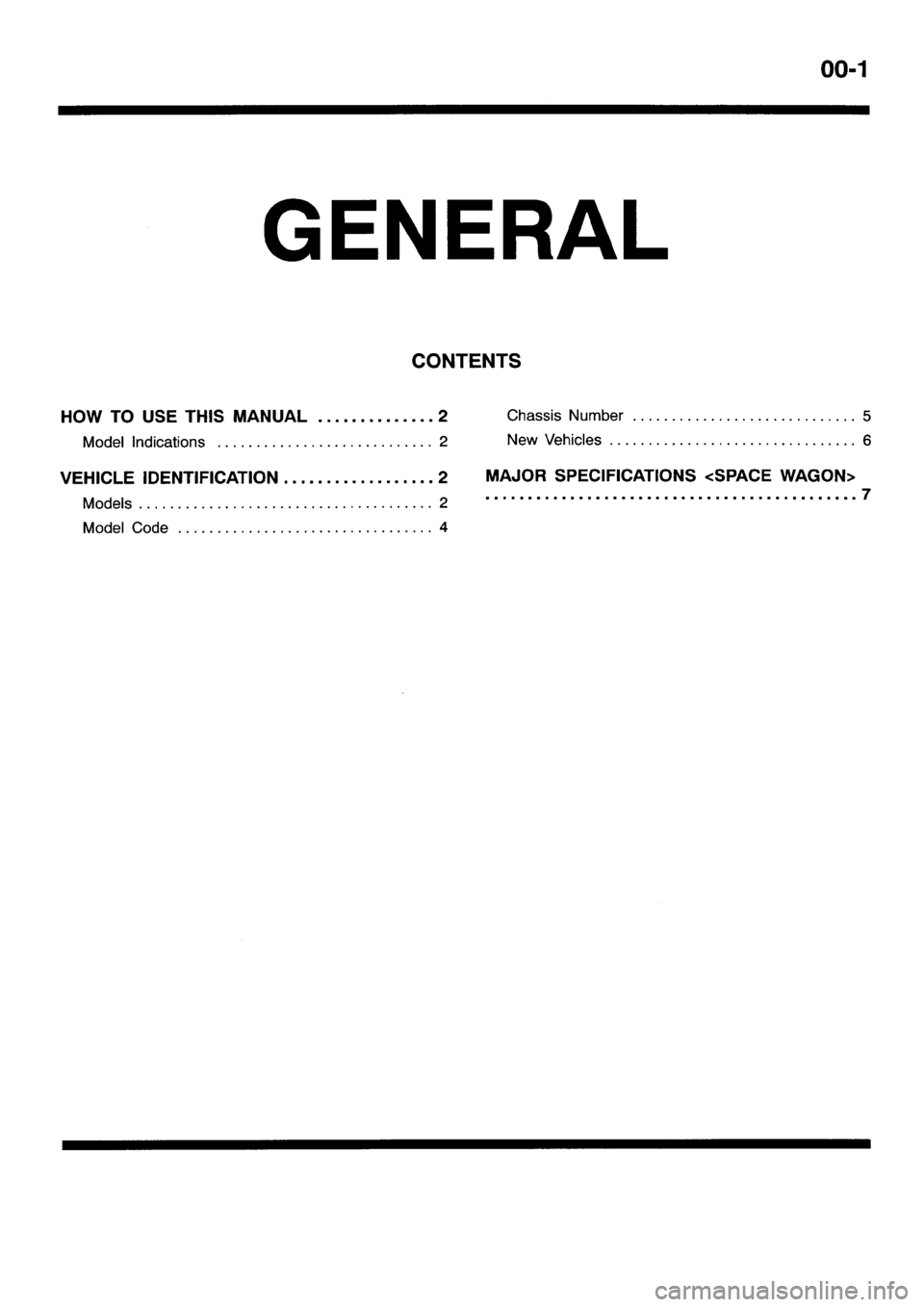 MITSUBISHI SPACE RUNNER 2001 Workshop Manual MITSUBISHI SPACE RUNNER 2001 Workshop Manual