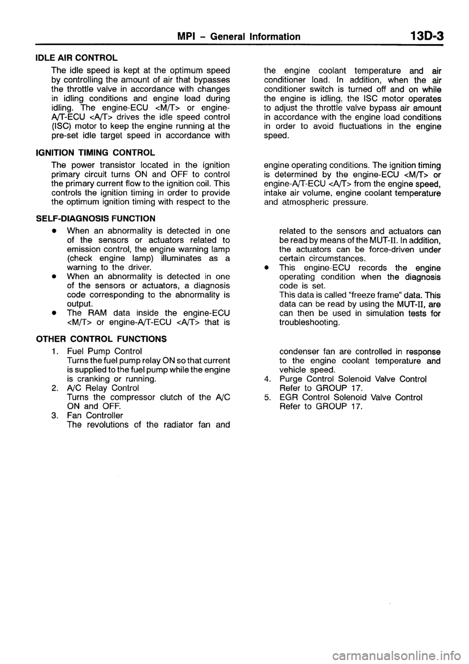MITSUBISHI SPACE RUNNER 2001 Workshop Manual MITSUBISHI SPACE RUNNER 2001 Workshop Manual