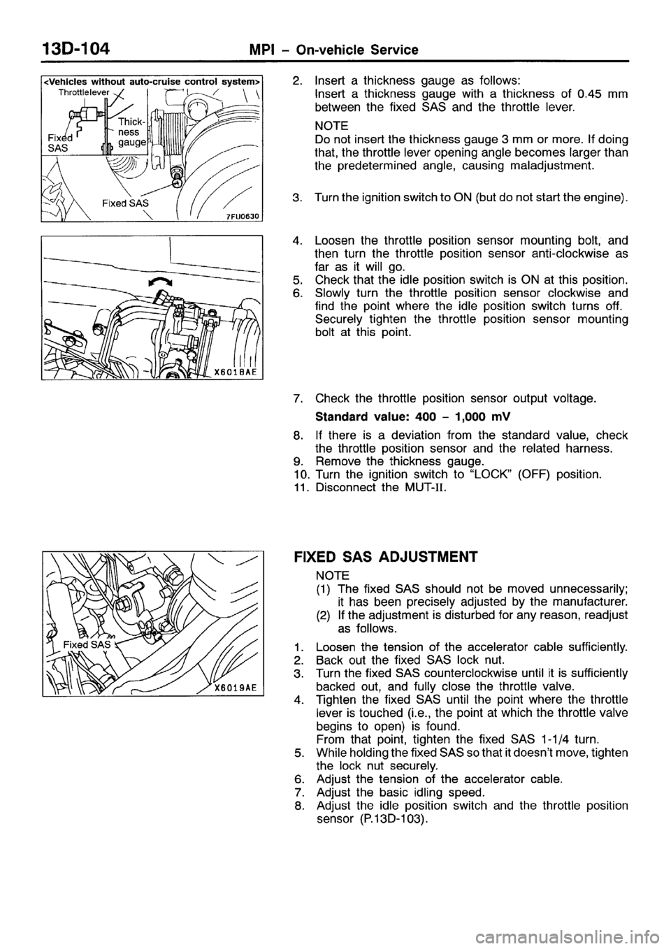 MITSUBISHI SPACE RUNNER 2001 Workshop Manual MITSUBISHI SPACE RUNNER 2001 Workshop Manual