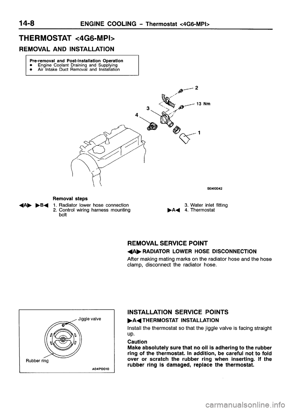 MITSUBISHI SPACE RUNNER 2001  Workshop Manual 