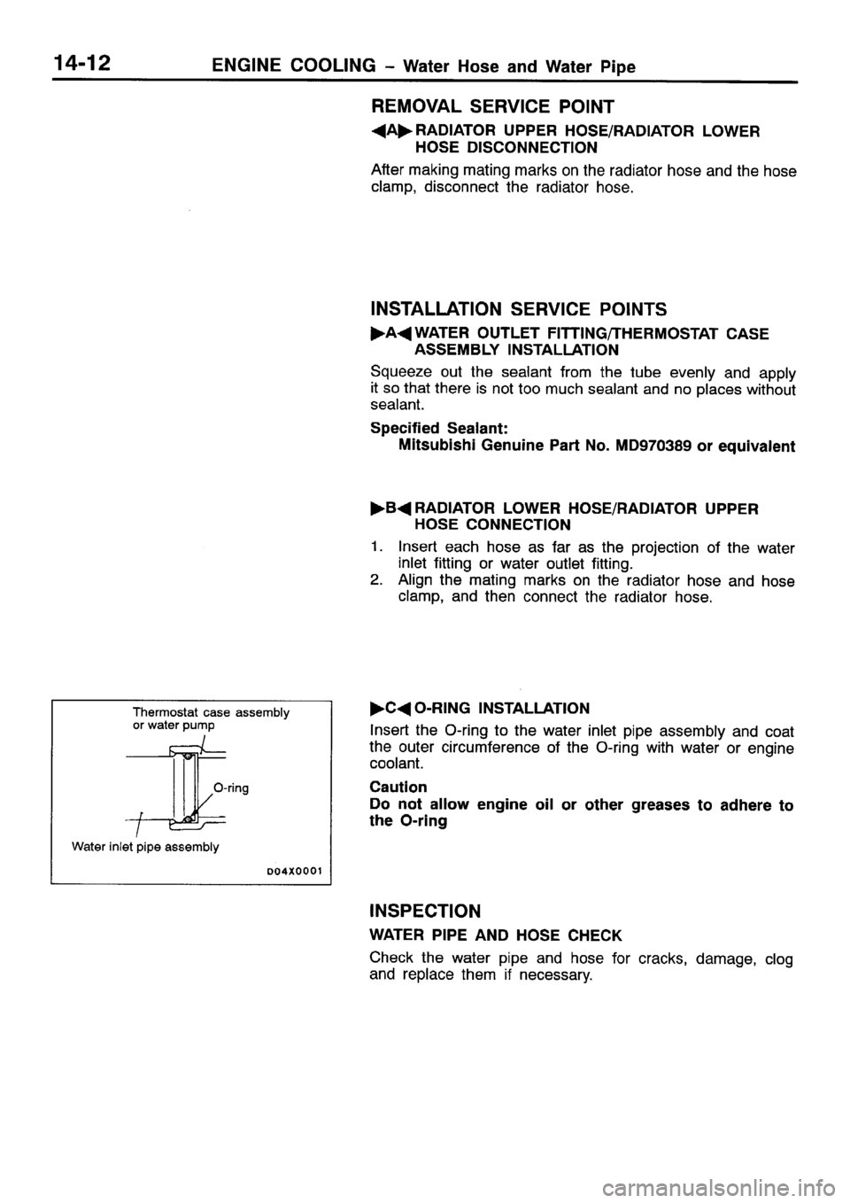 MITSUBISHI SPACE RUNNER 2001  Workshop Manual 