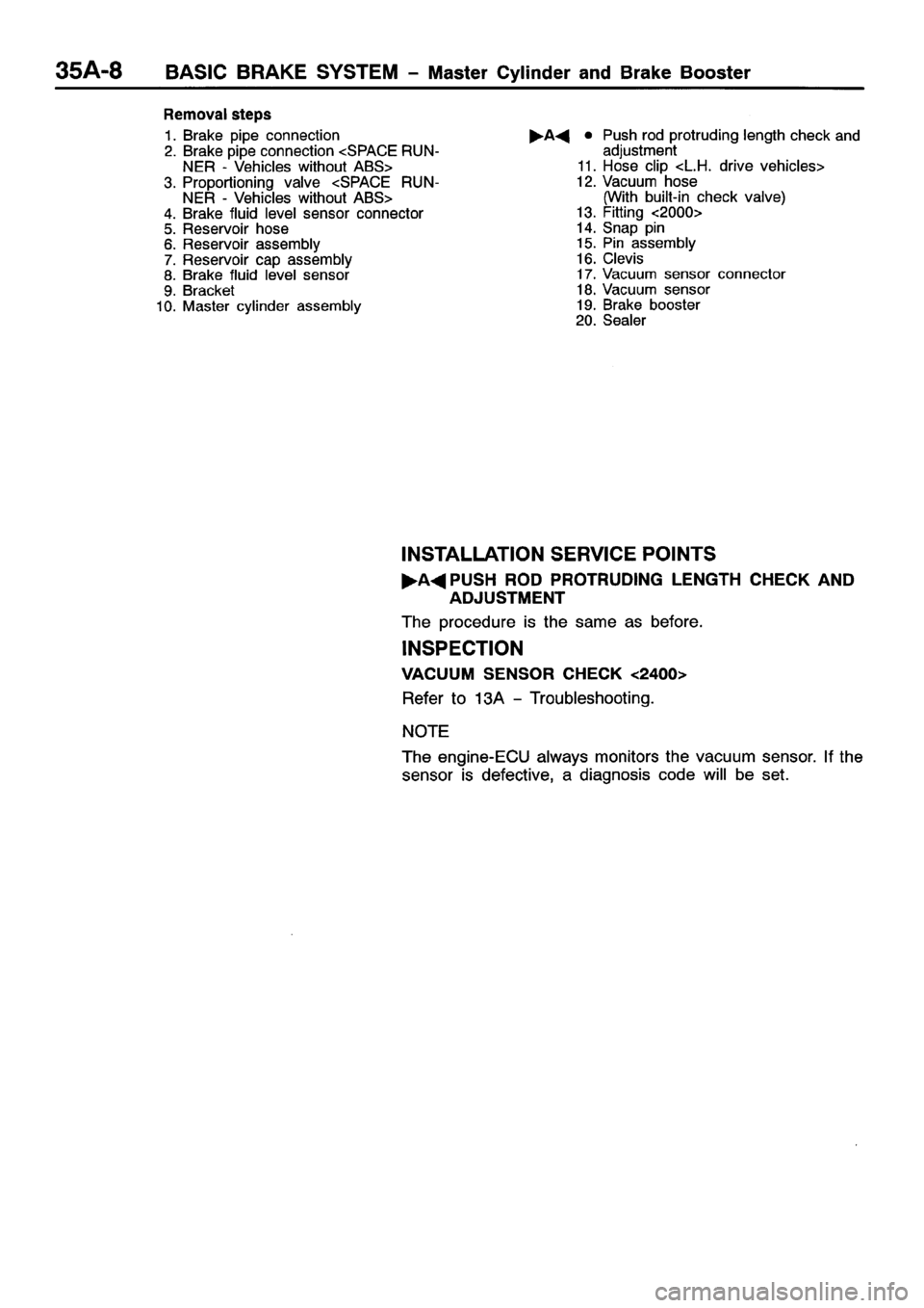 MITSUBISHI SPACE RUNNER 2001 Workshop Manual MITSUBISHI SPACE RUNNER 2001 Workshop Manual