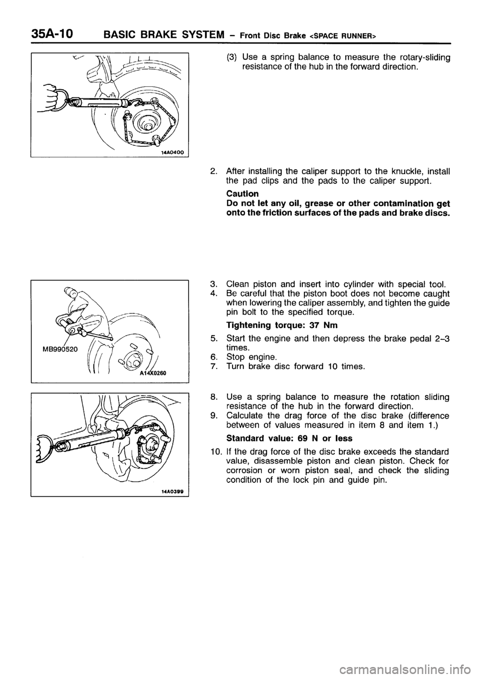 MITSUBISHI SPACE RUNNER 2001 Workshop Manual MITSUBISHI SPACE RUNNER 2001 Workshop Manual