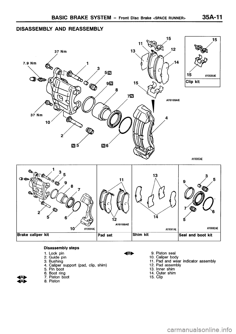 MITSUBISHI SPACE RUNNER 2001 Workshop Manual MITSUBISHI SPACE RUNNER 2001 Workshop Manual