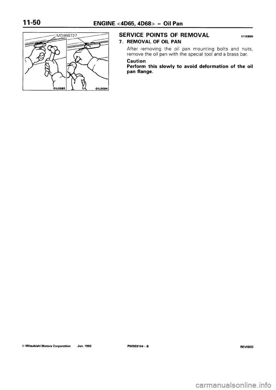 MITSUBISHI SPACE RUNNER 1992 Workshop Manual MITSUBISHI SPACE RUNNER 1992 Workshop Manual