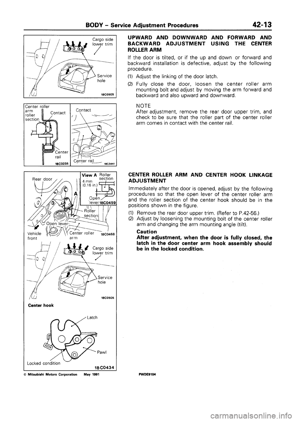 MITSUBISHI SPACE RUNNER 1992  Workshop Manual 