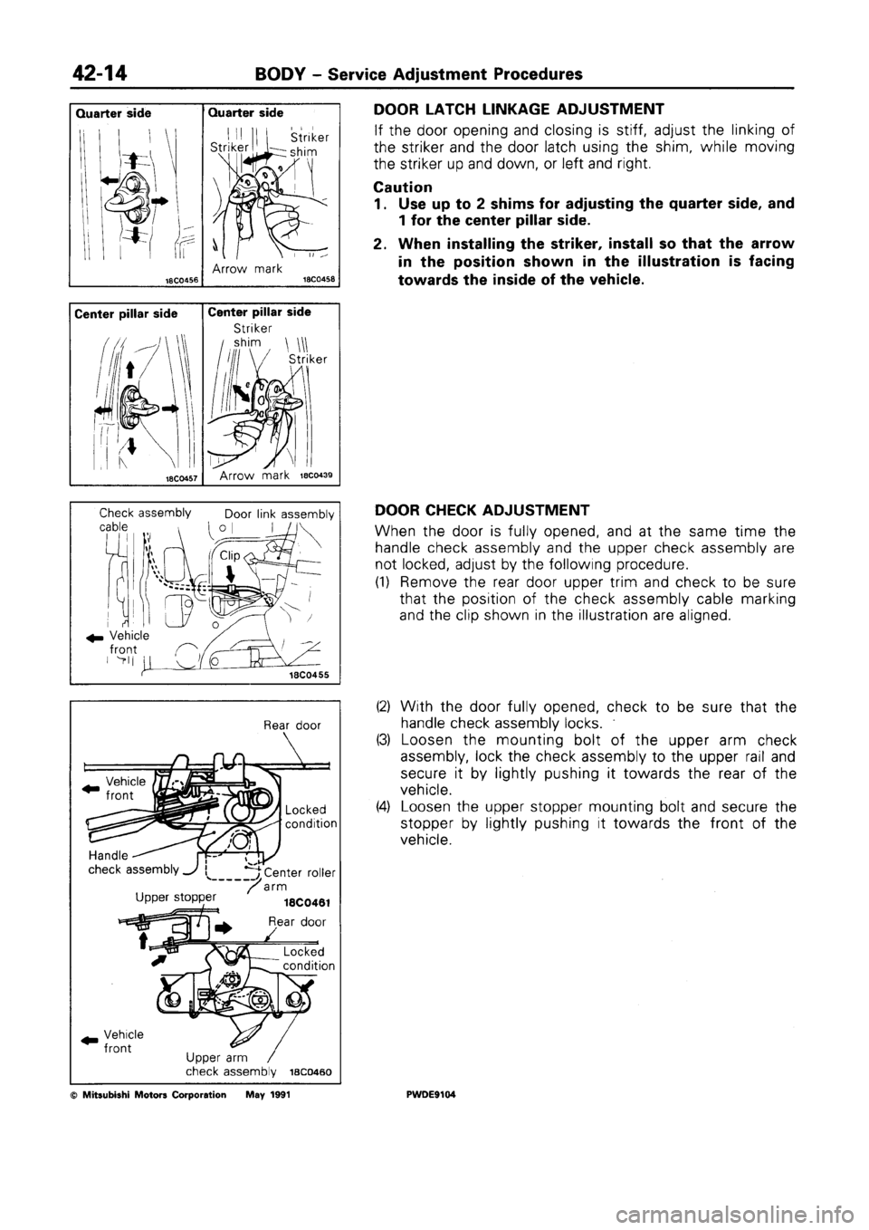 MITSUBISHI SPACE RUNNER 1992  Workshop Manual 