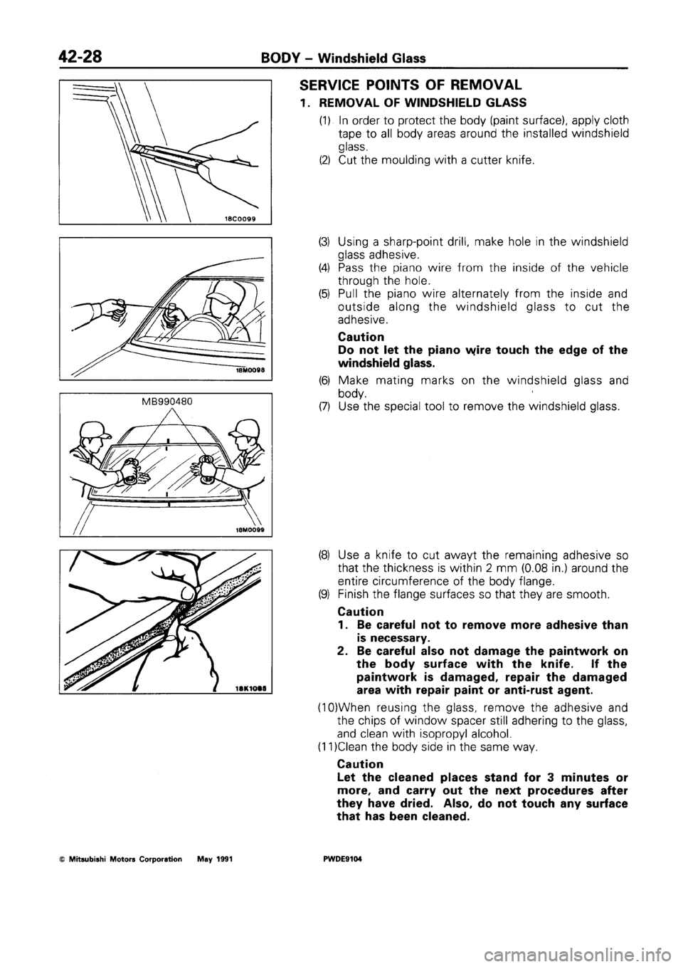 MITSUBISHI SPACE RUNNER 1992  Workshop Manual 