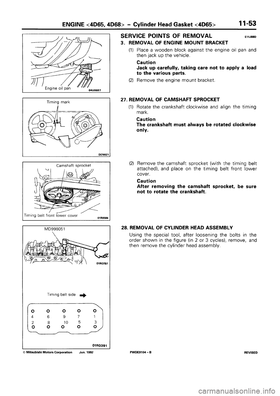MITSUBISHI SPACE RUNNER 1992 Workshop Manual MITSUBISHI SPACE RUNNER 1992 Workshop Manual
