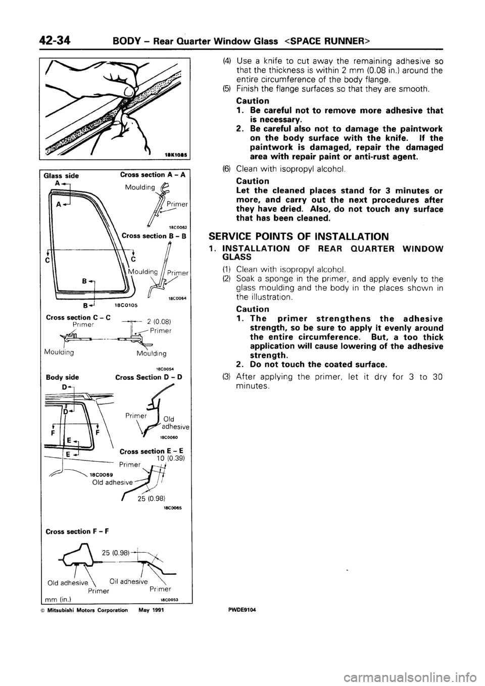 MITSUBISHI SPACE RUNNER 1992  Workshop Manual 
