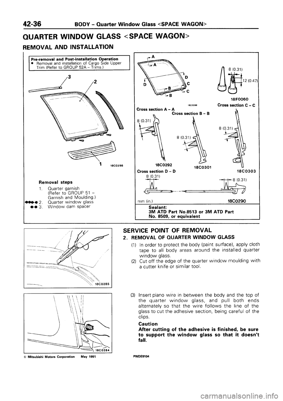 MITSUBISHI SPACE RUNNER 1992  Workshop Manual 