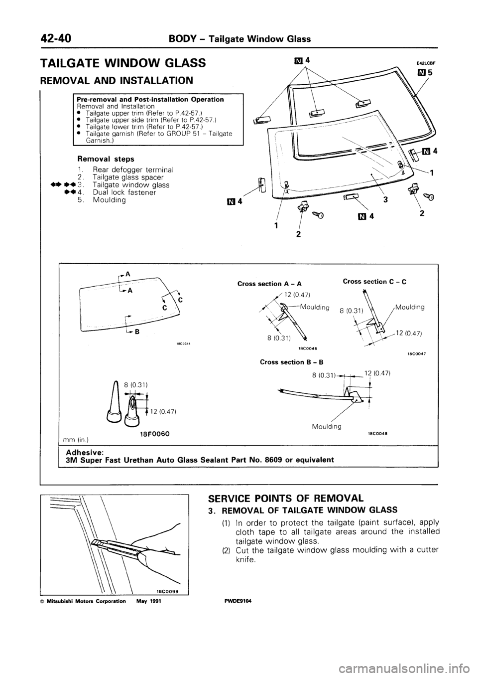 MITSUBISHI SPACE RUNNER 1992  Workshop Manual 