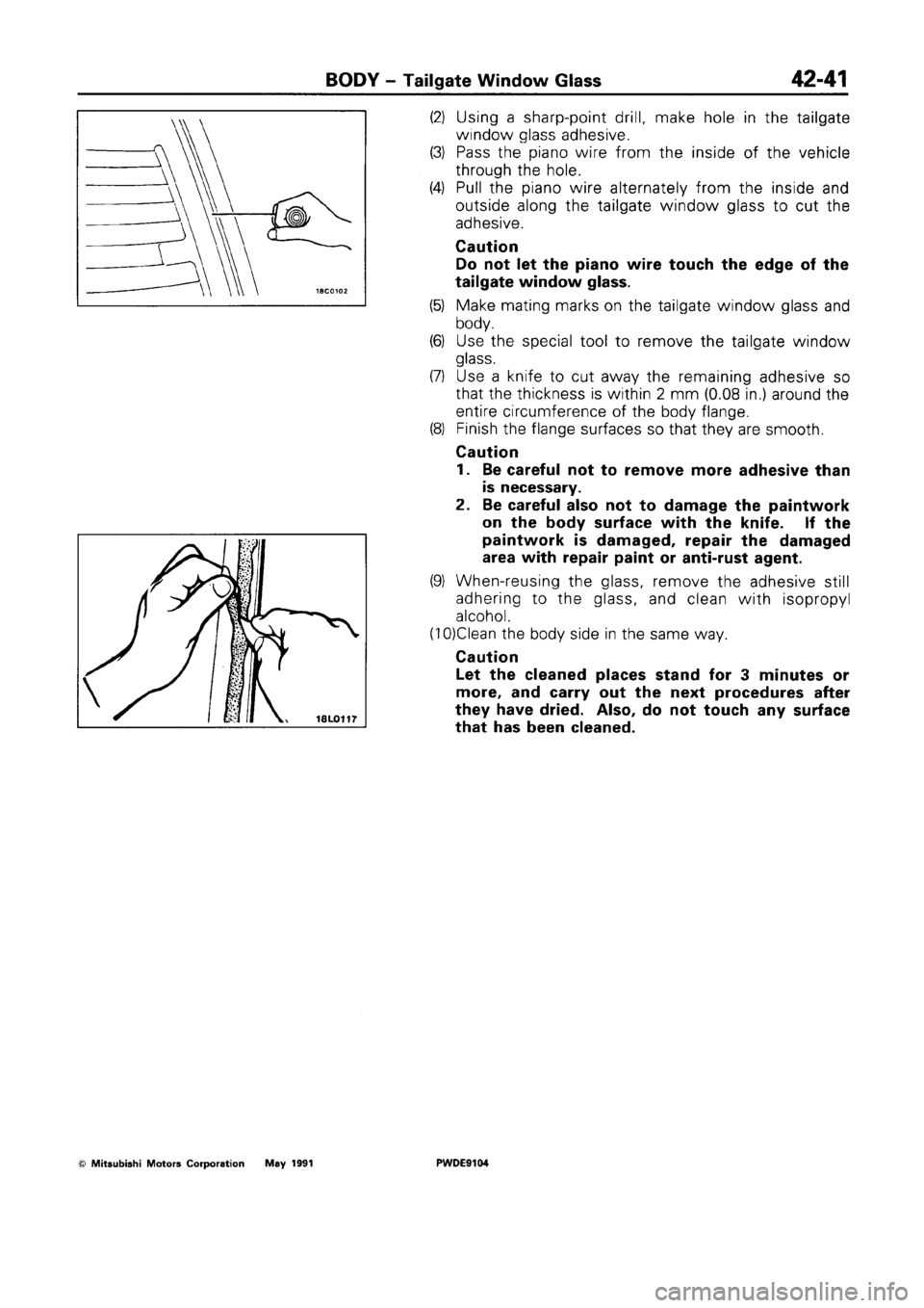 MITSUBISHI SPACE RUNNER 1992  Workshop Manual 
