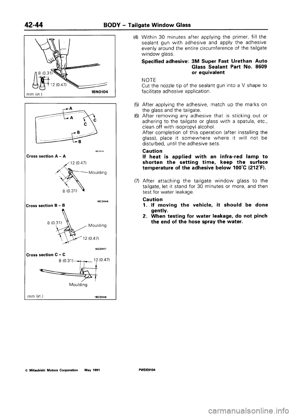MITSUBISHI SPACE RUNNER 1992  Workshop Manual 