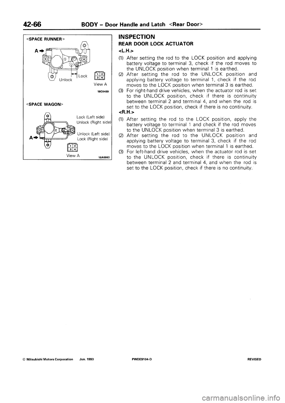 MITSUBISHI SPACE RUNNER 1992 Workshop Manual MITSUBISHI SPACE RUNNER 1992 Workshop Manual